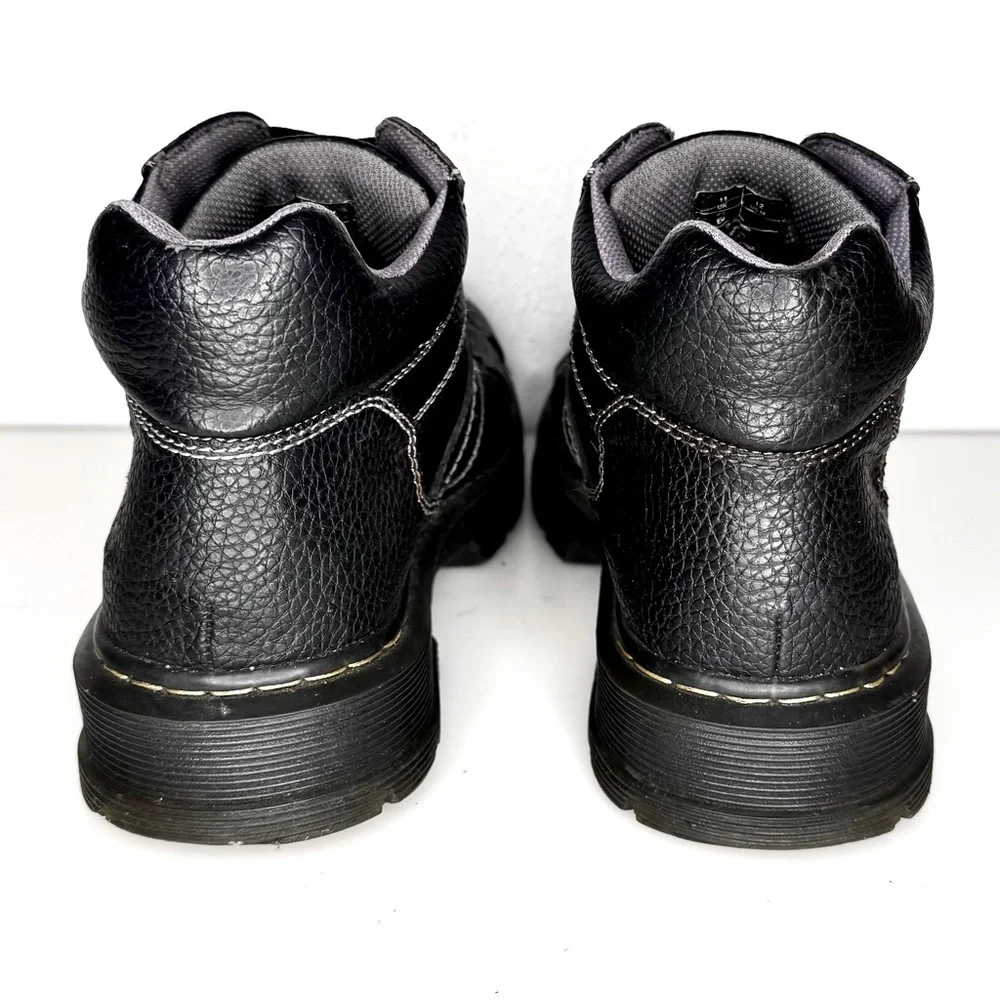 Dr Martens Morris Black Leather Lace Up Ankle Boots Mens Size 12